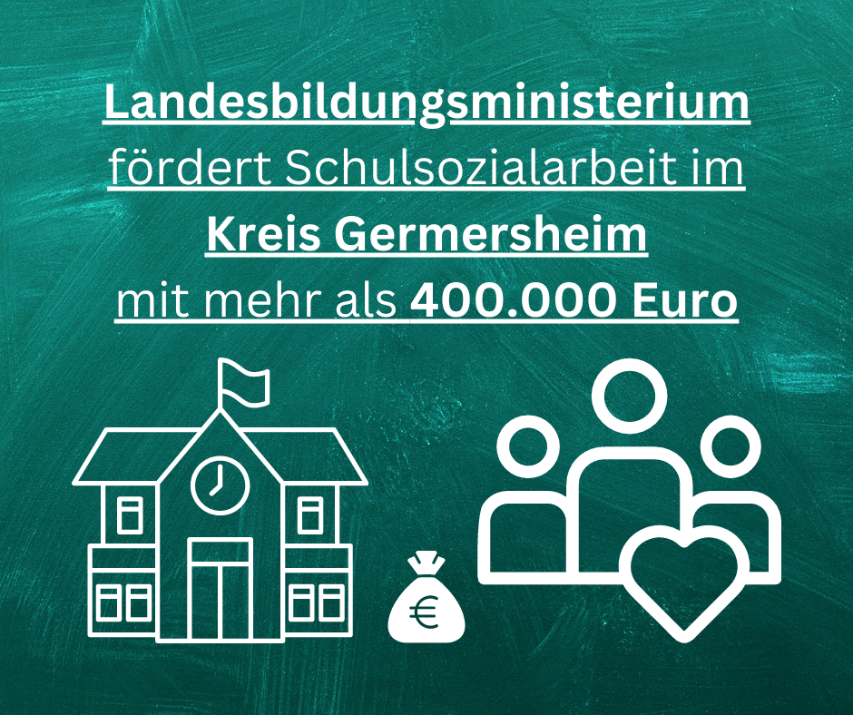 Landesbildungsministerium fördert Schulsozialarbeit im Kreis Germersheim mit mehr als 400.000 Euro