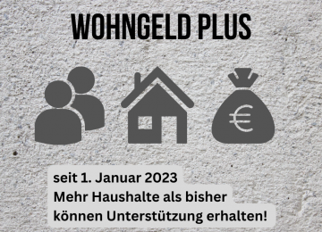 Ab 1.1.2023 Wohngeld Plus