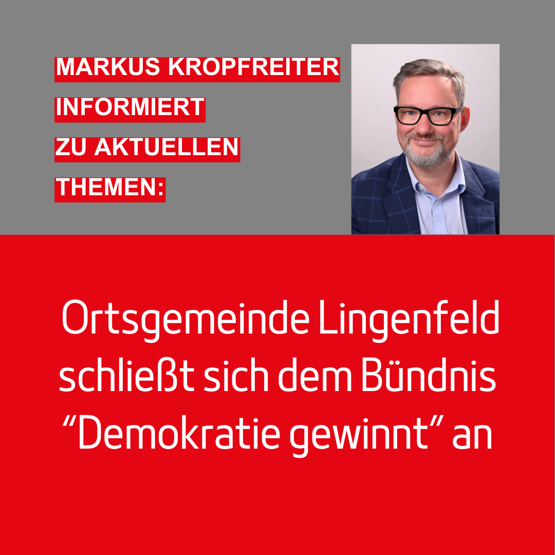 Ortsgemeinde Lingenfeld tritt Initiative „Demokratie gewinnt!“ bei
