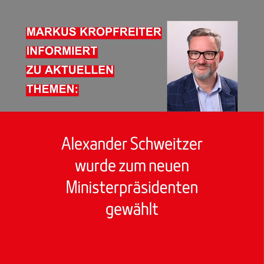 Alexander Schweitzer wurde zum neuen Ministerpräsidenten gewählt